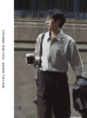 ELI【北杏】秋冬莱赛尔混纺免烫明线设计松弛感休闲长袖衬衫