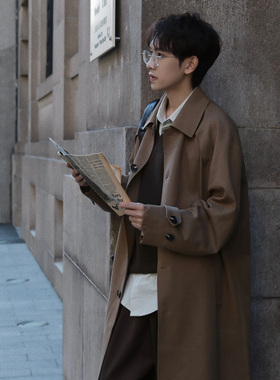 Eli 【苏格兰城堡】巴尔玛肯都市通勤春季中长款插肩袖风衣男