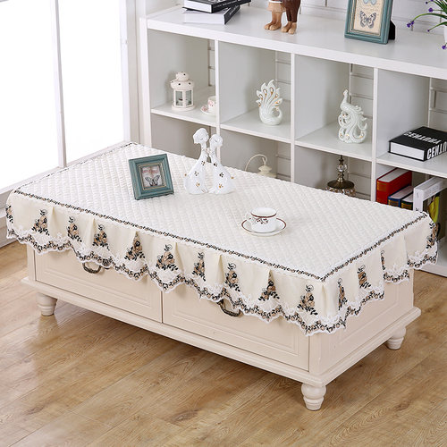 简约现代布加厚防滑茶几套罩