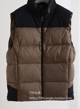798仓库 11.17上新 连帽拼色立领男款鹅绒马甲2A23050
