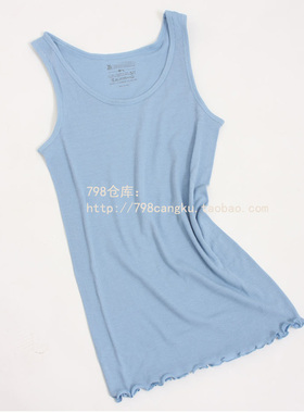 798~天然竹布日本一体无缝透气吸湿背心女款2e85/0.09