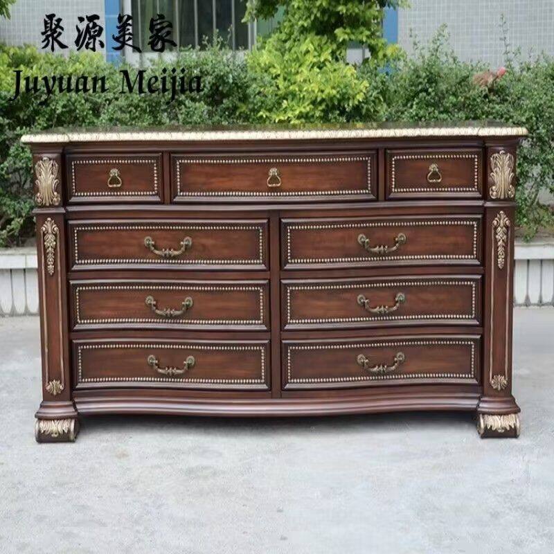 实木家具轻奢美式玄关柜定制