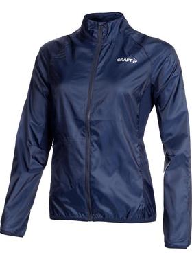 代购craft女士运动夹克速干可调节领口通风设计反光元素深蓝色