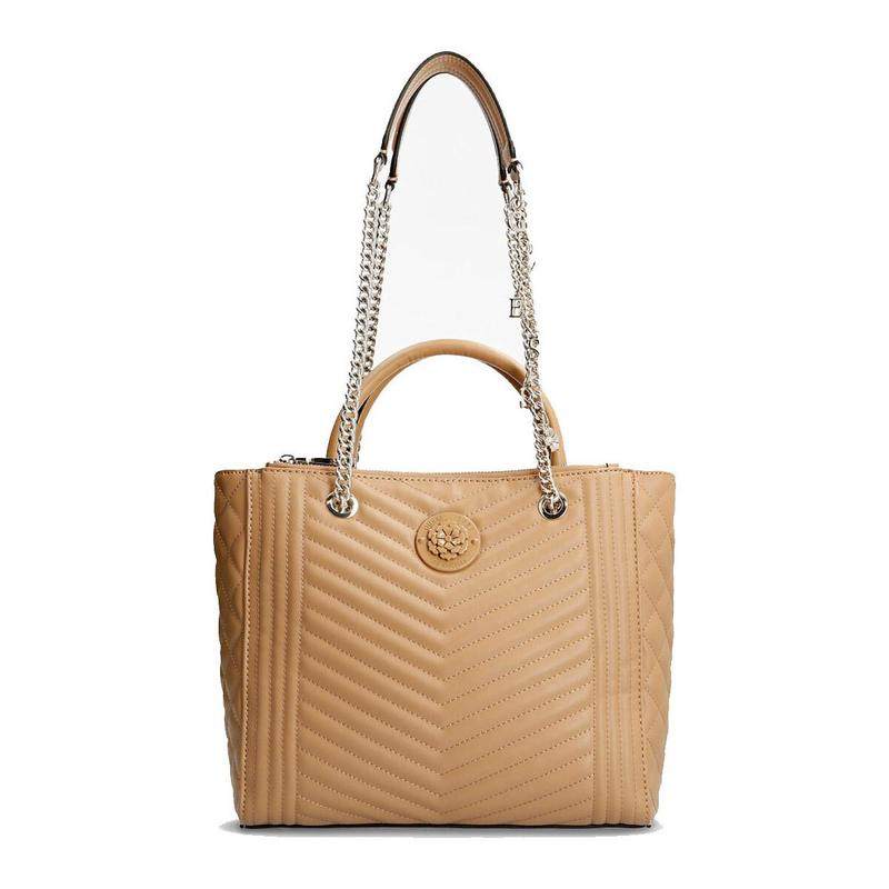 代购GUESS女士手提包拉链闭合双提手设计可调节肩带前饰徽标米色,箱包皮具/热销女包/男包,手拿包,淘宝优惠券,粉丝福利购,淘宝优惠卷