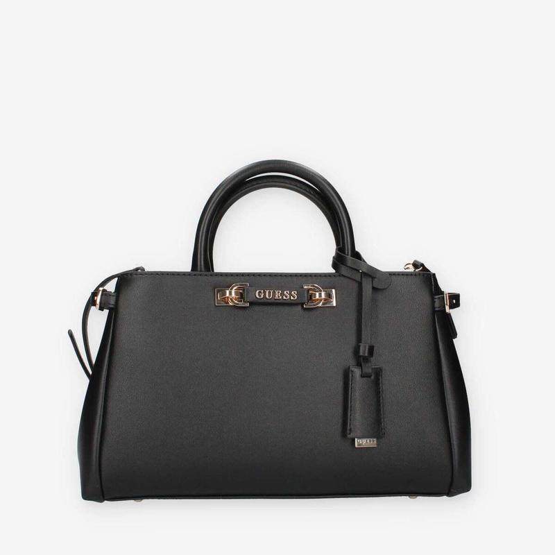 代购GUESS女士手提包可拆卸肩带顶部开合品牌标识便携设计黑色,箱包皮具/热销女包/男包,手拿包,淘宝优惠券,粉丝福利购,淘宝优惠卷