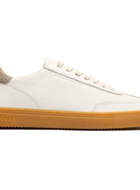 CLAE男款意式皮革休闲运动鞋环保再生材质防滑耐磨复古小白鞋