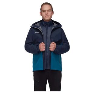 代购Mammut男士冲锋衣防水防风透气3in1外套带帽长袖硬壳夹克