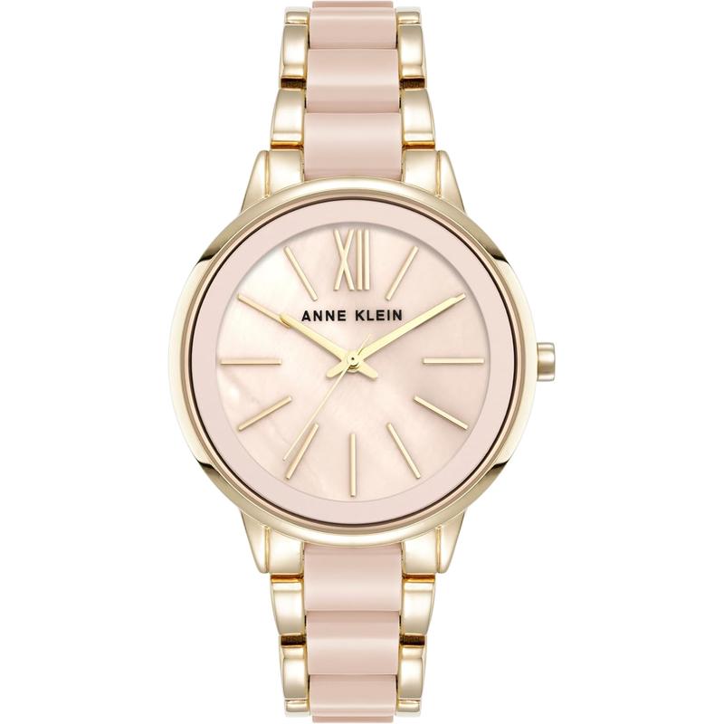 ANNE KLEIN/安妮克莱因女表树脂表带石英表耐磨白盘白圈简约腕表