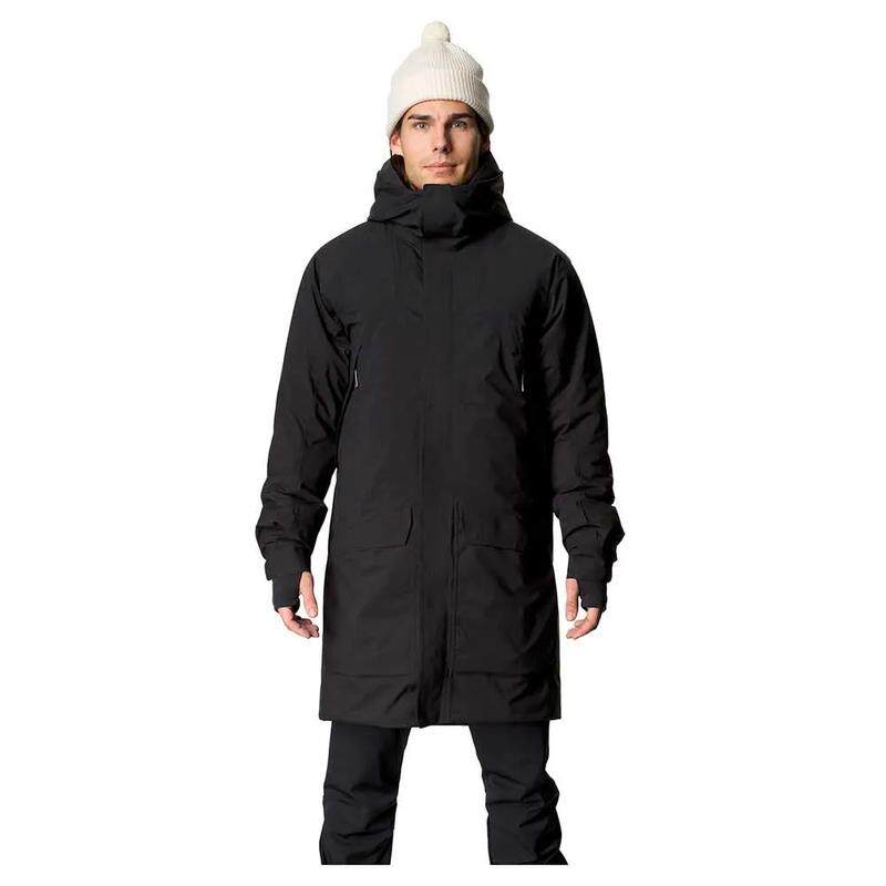 代购HOUDINI男士羽绒服防风防水保暖保暖外套连帽长款户外夹克