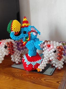 【手工串珠成品】马戏团大象摆件 万象更新,大吉大利卧室房间