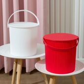 幼儿园水桶凳收纳桶带盖家用钓鱼桶手提洗衣洗澡桶玩具收纳桶