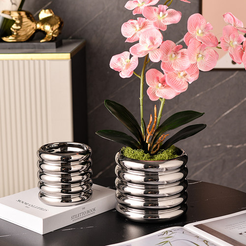 电镀轮胎圈圈陶瓷花盆