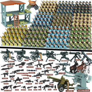 2025新款二战人仔红军士兵小人儿童男孩益智拼装积木玩具模型