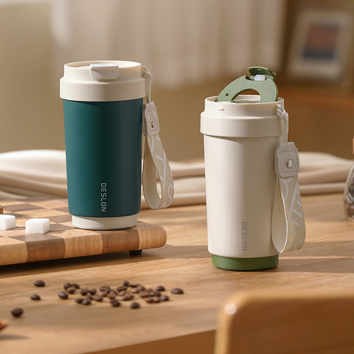 Deslon德世朗保温杯女生新款2025咖啡随行杯子食品级不锈钢便携杯