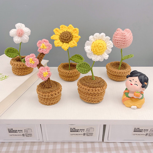 世纪美织盆栽小花束手工编织