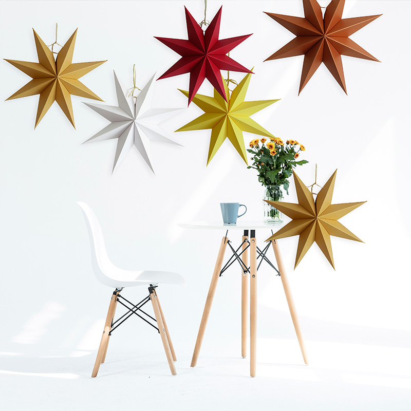 八角星星大型吊顶教室国庆节挂件