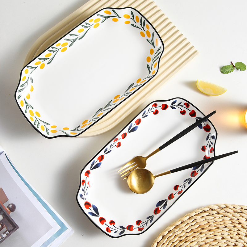 北欧创意蒸鱼盘子家用