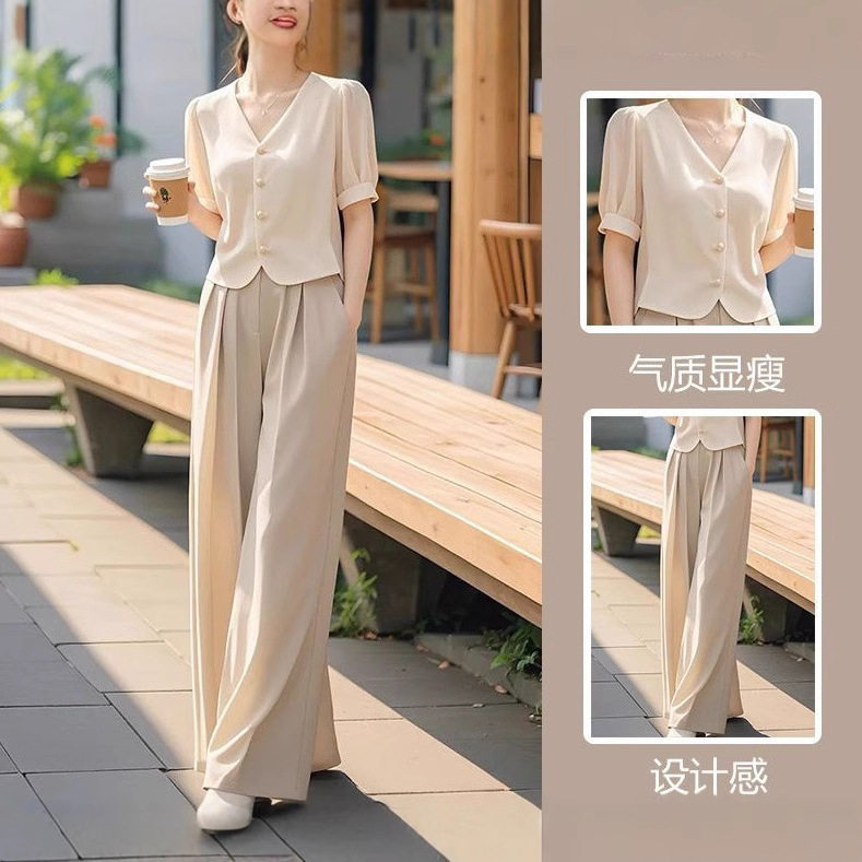 夏季气质一整套穿搭通勤漂亮女装高端时尚名媛盐系轻熟两件套装夏