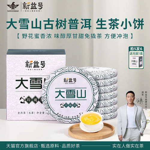 新益号大雪山古树普洱生茶小茶饼