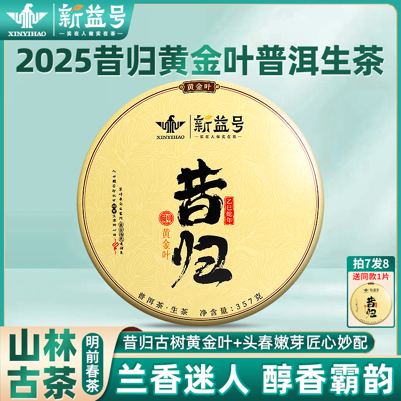 2025年春茶云南昔归黄金叶普洱茶