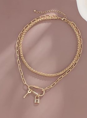 合金女生欧美多层项链