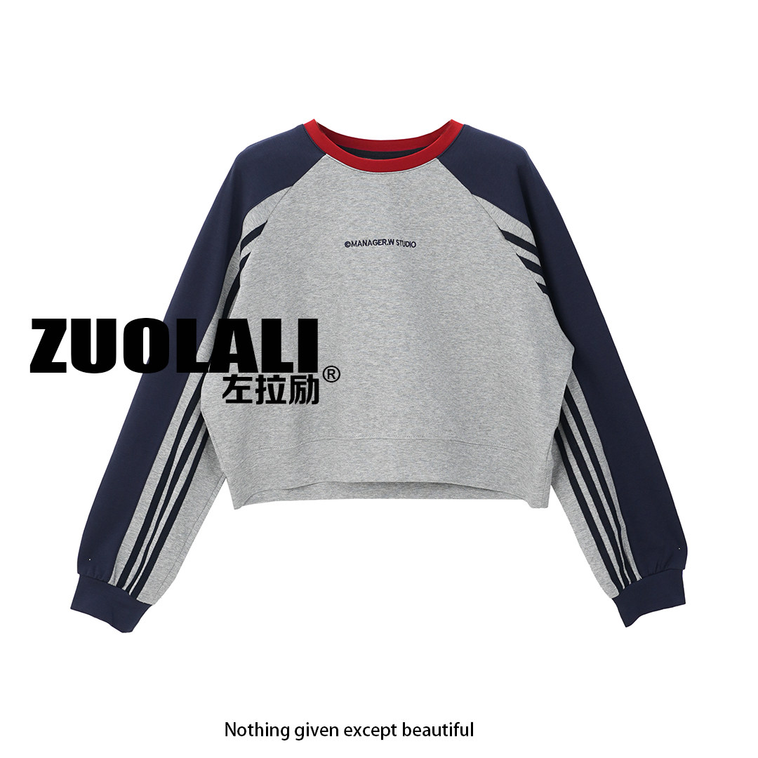 ZUOLALI/左拉励原创设计上衣打底衫字母宽松简约字母T恤百搭休闲
