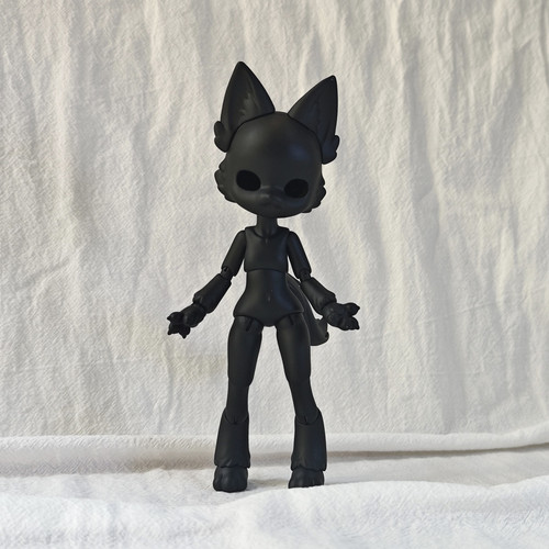 听装小猫黑肌12分兽体bjd娃接gsc黏土头ob11福瑞原创自制正版系列