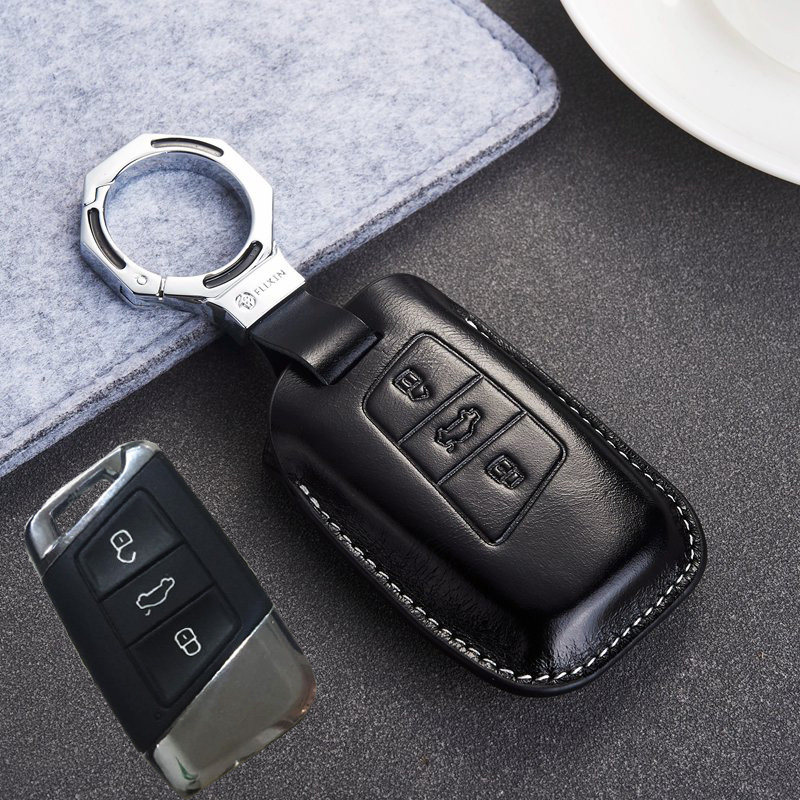 适用于大众2021款新迈腾B8钥匙套真皮新cc改装专用帕萨特钥匙包扣