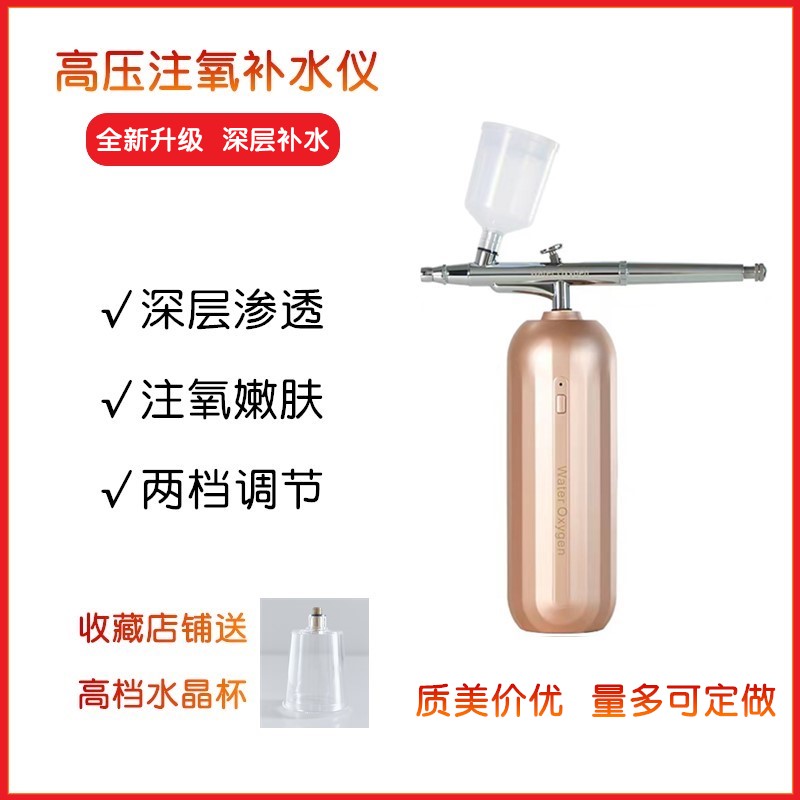 美容院水氧仪注氧仪家用便携式手持高压纳米喷雾器脸部补水仪器