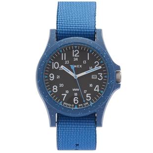 运动手表 正品 天美时TIMEX专柜欧美腕表舒适流行蓝色帆布表带男士