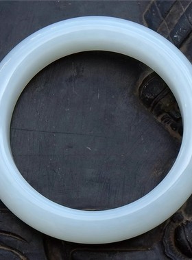 天然新疆和田玉羊脂白玉手镯子58