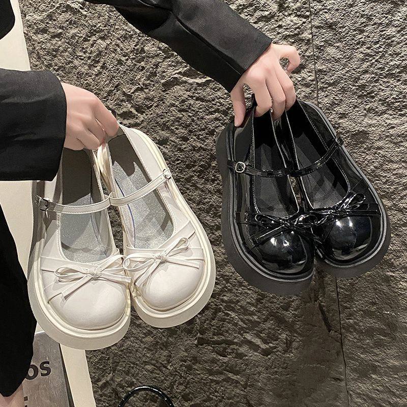 法式复古蝴蝶结圆头厚底小皮鞋女2026新款春秋百搭配裙子玛丽珍鞋,女鞋,时尚休闲鞋,淘宝优惠券,粉丝福利购,淘宝优惠卷