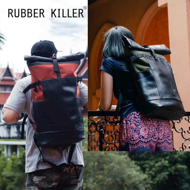 RUBBER KILLER ROB2.0轮胎内胎小众潮流防水双肩户外旅行卷包背包