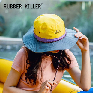RUBBER KILLER户外小众设计轻便可折叠防泼水渔夫帽遮阳帽休闲帽