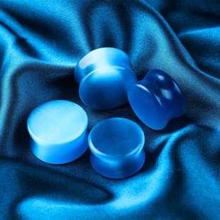 天然猫眼石耳扩防过敏一体实心腰鼓耳廓耳洞隧道扩张器扩耳洞耳钉