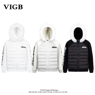重磅保暖男女宽松外套情侣 排骨羽绒服秋冬新款 VIGB 原创国潮美式