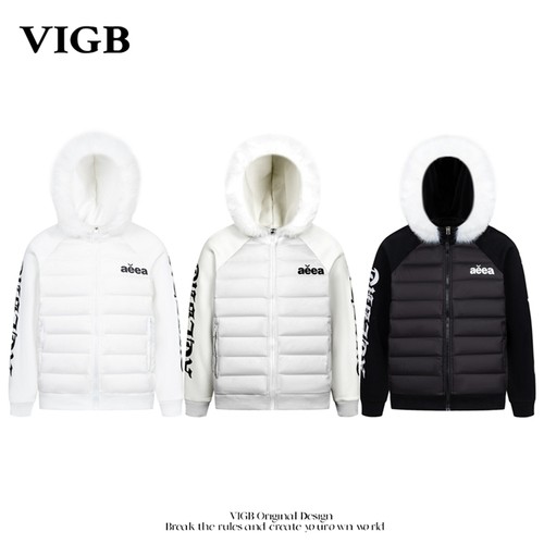 VIGB美式复古排骨羽绒服外套情侣