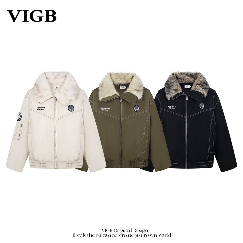 VIGB 原创国潮美式座山雕棉服加绒加厚男女工装外套冬季新款棉衣,男装,棉衣,淘宝优惠券,粉丝福利购,淘宝优惠卷