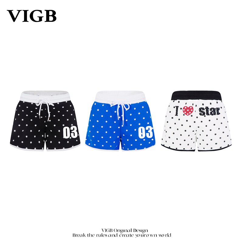 VIGB 原创国潮美式复古辣妹舒适运动短裤女夏季低腰休闲热裤ins潮