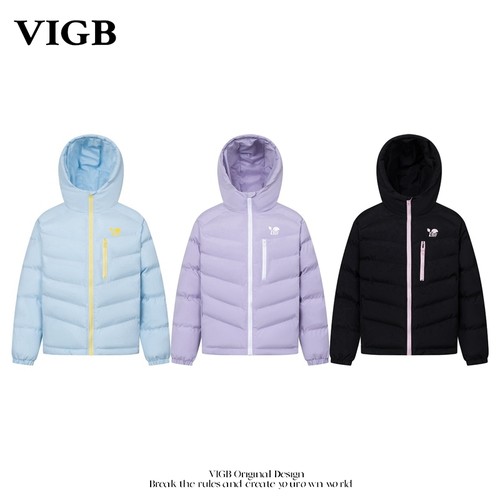 VIGB国潮秋冬保暖连帽休闲棉衣