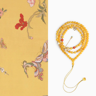 天然蜜蜡项链女吊坠万能链