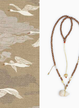 Shang·原创「承尘」天然老山檀猛犸牙牙吊坠国风新中式项链手串