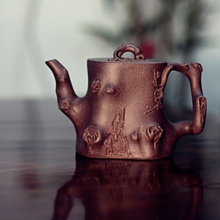 宜兴紫砂壶名家原矿老紫泥纯全手工高梅桩泡茶壶茶具 鲍鼎泰