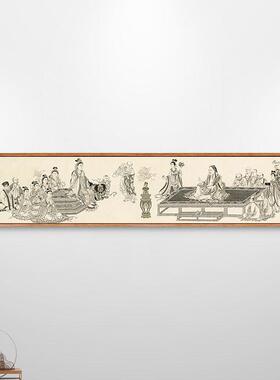 简约古典维摩诘古代挂画人物画新中式客厅装饰画茶室挂画禅意画