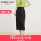 高腰亮片装 佳人苑半身裙女2025年秋季 新款 饰开叉设计流苏半身裙
