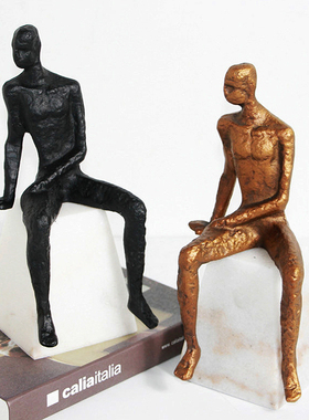 室内铸铁金属抽象人物装饰摆件