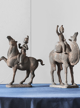 中式风书柜艺术雕塑装饰品仿古董