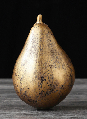 美式复古艺术感陶瓷苹果雪梨雕塑