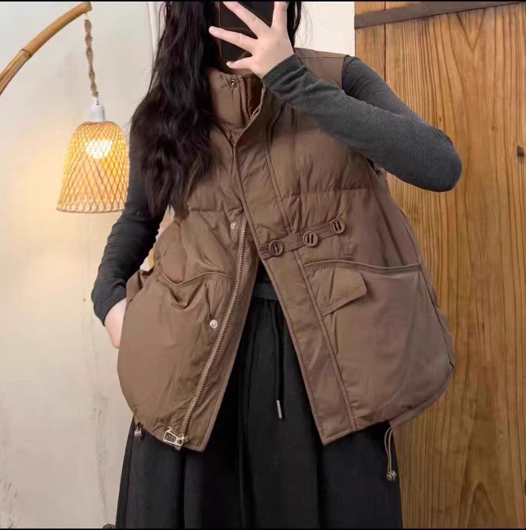 2025冬新款短羽绒服马甲女立羽绒服