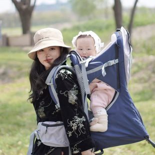Childcity户外婴儿背带腰凳轻便儿童外出抱娃神器后背式宝宝背架